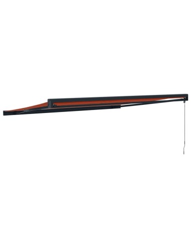 Auvent rétractable orange et marron 4,5x3 m...
