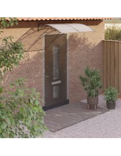 Auvent de porte Gris 150x100 cm Polycarbonate 2