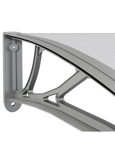 Auvent de porte Gris 150x100 cm Polycarbonate