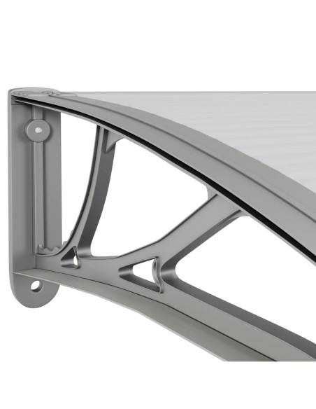 Auvent de porte Gris 150x100 cm Polycarbonate