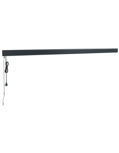 Auvent rétractable bleu et blanc 5x3 m tissu et...