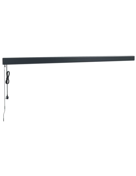 Auvent rétractable bleu et blanc 5x3 m tissu et aluminium