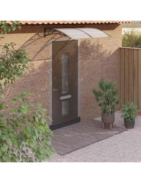 Auvent de porte Noir 150x100 cm Polycarbonate