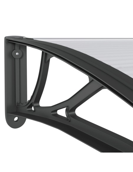 Auvent de porte Noir 150x100 cm Polycarbonate