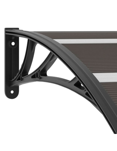 Auvent de porte Noir 120x80 cm PC