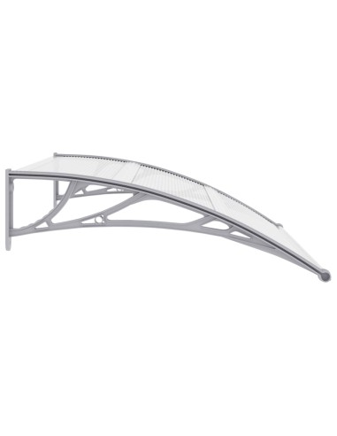 Auvent de porte Gris 120 x 100 cm PC