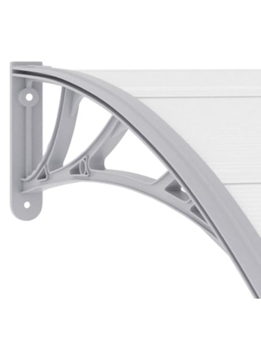 Auvent de porte Gris 120 x 100 cm PC