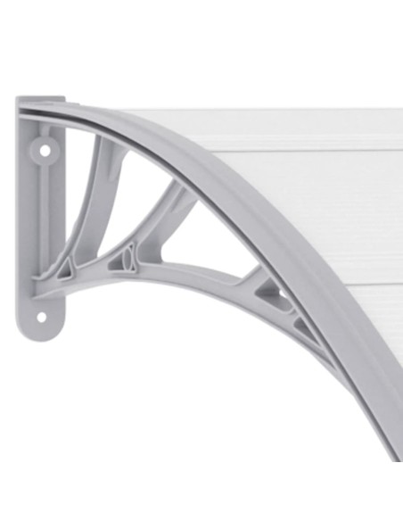 Auvent de porte Gris 120 x 100 cm PC