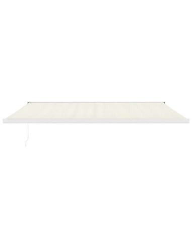 Auvent rétractable crème 5x3 m tissu et aluminium