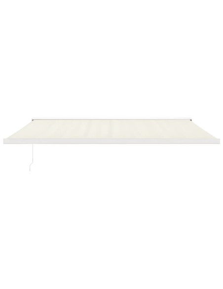 Auvent rétractable crème 5x3 m tissu et aluminium