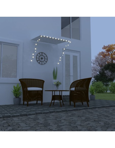 Auvent rétractable avec LED 150x150 cm Crème