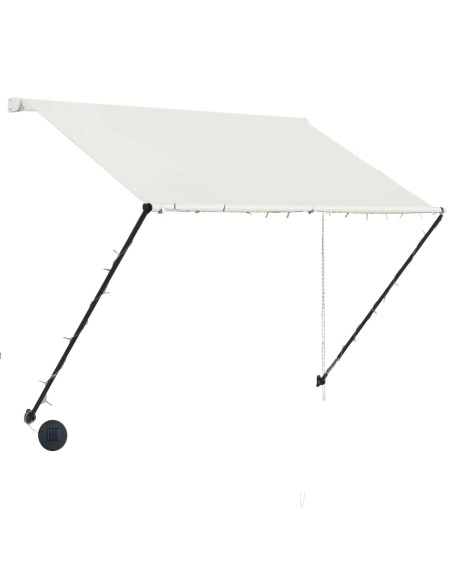 Auvent rétractable avec LED 150x150 cm Crème