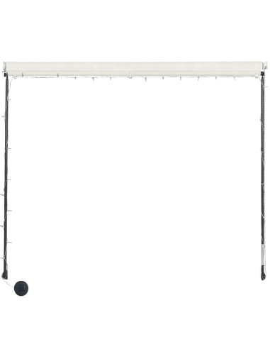 Auvent rétractable avec LED 150x150 cm Crème