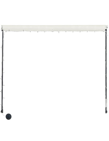Auvent rétractable avec LED 150x150 cm Crème