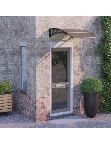 Auvent de porte Noir 100x80 cm Polycarbonate