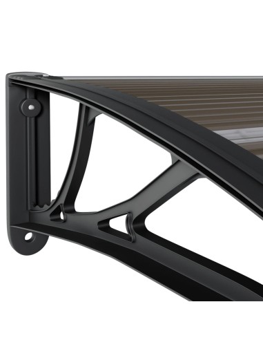 Auvent de porte Noir 100x80 cm Polycarbonate