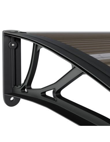 Auvent de porte Noir 80x80 cm Polycarbonate