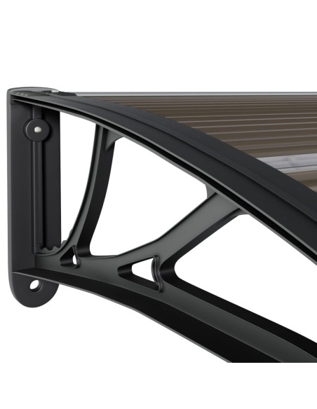 Auvent de porte Noir 80x80 cm Polycarbonate