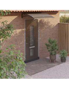 Auvent de porte Noir 150x100 cm Polycarbonate 2