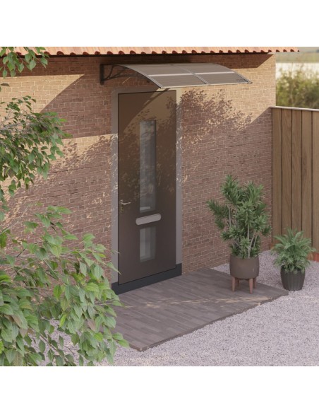 Auvent de porte Noir 150x100 cm Polycarbonate