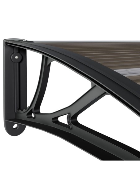 Auvent de porte Noir 150x100 cm Polycarbonate