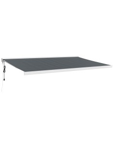 Auvent rétractable anthracite 5x3 m tissu et aluminium 2