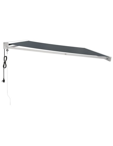 Auvent rétractable anthracite 5x3 m tissu et...