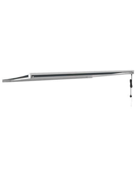 Auvent rétractable anthracite 5x3 m tissu et aluminium