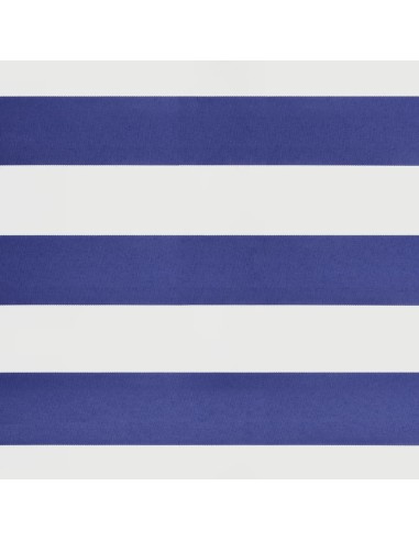 Auvent rétractable bleu et blanc - 3,5x2,5 m