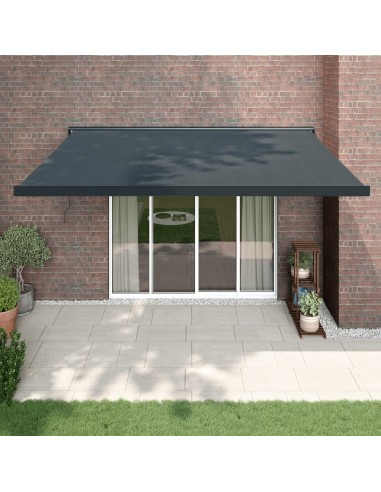 Auvent rétractable anthracite - 4x3 m