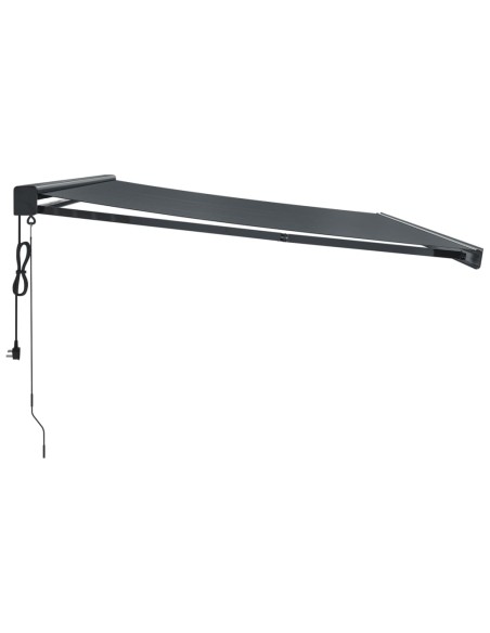 Auvent rétractable anthracite - 4x3 m