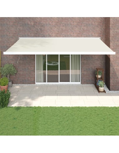 Auvent rétractable crème - 5x3 m