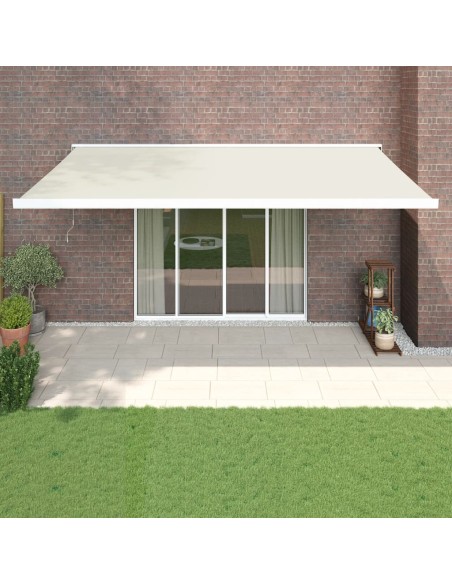 Auvent rétractable crème - 5x3 m