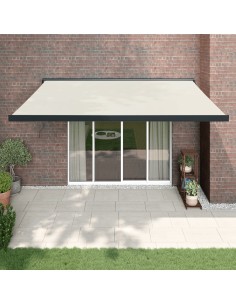 Auvent rétractable crème - 4x3 m 2