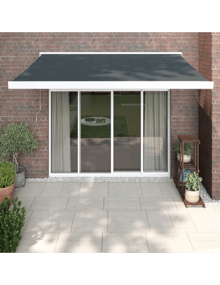 Auvent rétractable anthracite - 3,5x2,5