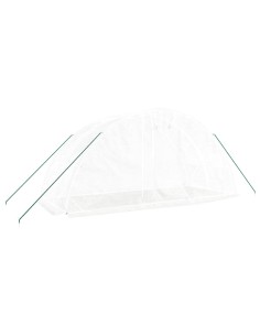 Serre avec cadre en acier - 10 m² blanc 2