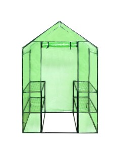 Serre avec 4 étagères verte 2