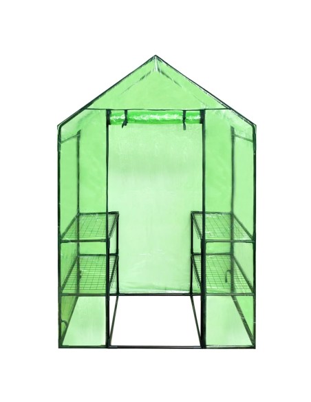 Serre avec 4 étagères verte