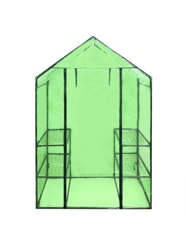 Serre avec 4 étagères verte