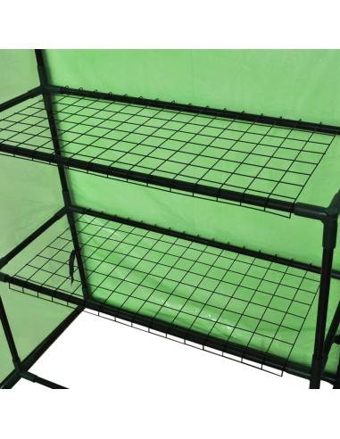 Serre avec 4 étagères verte