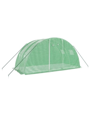 Serre avec cadre en acier - 8m² vert