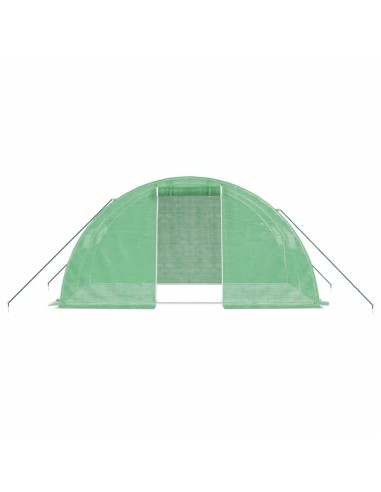 Serre avec cadre en acier - 8m² vert