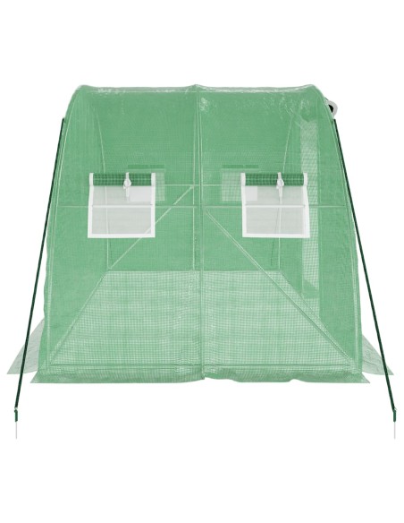 Serre avec cadre en acier - 8m² vert