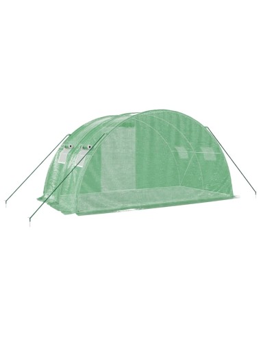 Serre avec cadre en acier - 8m² vert