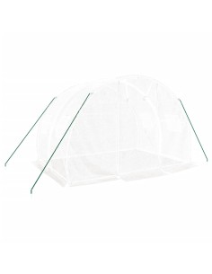 Serre avec cadre en acier blanc 6 m² 2