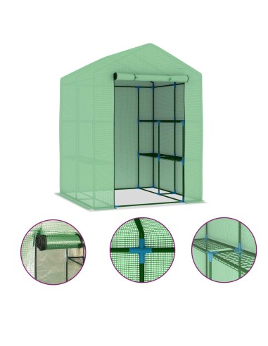 Serre avec étagères - 143x143x195cm