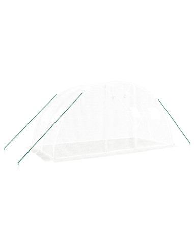 Serre avec cadre en acier blanc - 8 m²