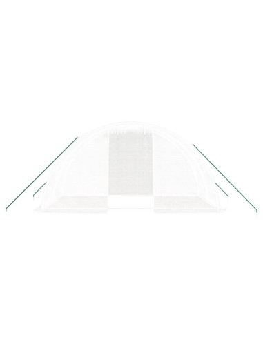 Serre avec cadre en acier blanc - 8 m²