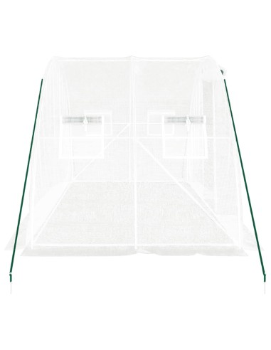 Serre avec cadre en acier blanc - 8 m²