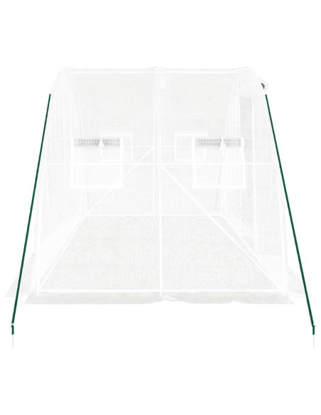 Serre avec cadre en acier blanc - 8 m²